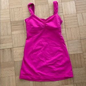 Lululemon pink athletic tank top.